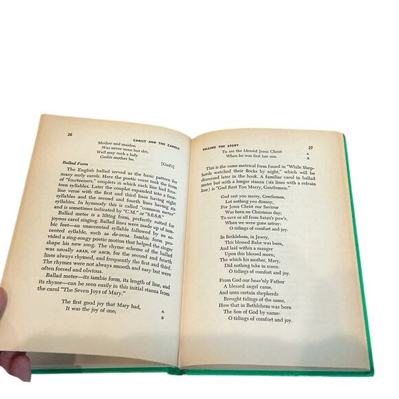 Vintage Christ & The Carols Christmas 1967 Retro MCM Green Holiday Music Festive - Picture 6 of 10